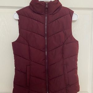 Burgundy winter vest